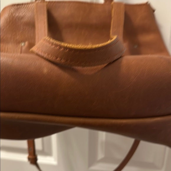 Portland Leather Brown Tote Bag - Picture 9 of 9